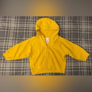 Hanna Andersson Bright Yellow baby hoodie size 9-12 months
